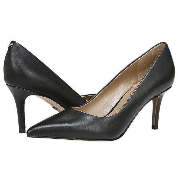 Sam Edelman Shoes - Sam Edelman Womens Vienna Pointed Toe Heels US 8.5 Wide EU 39 Black Leather NIB